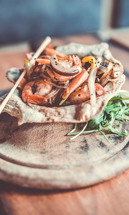 Terrasse mit Blick auf die Dolomiten